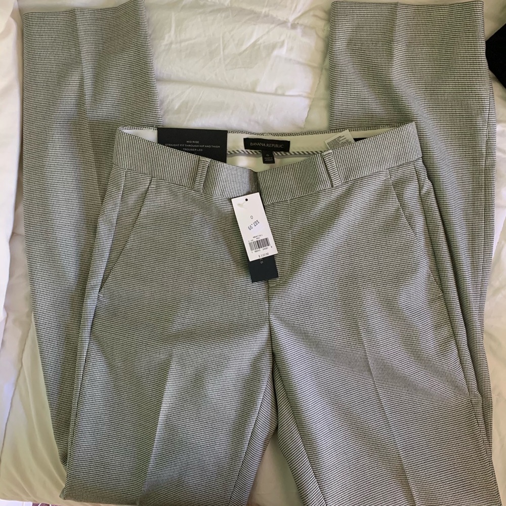 NWT black and white checkered dress pants